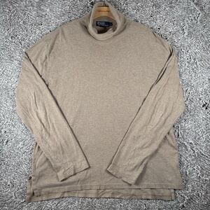 Polo Ralph Lauren Turtleneck Sweater Men’s XL Beige Long Sleeve Made In USA VTG